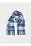 Plaid Patterned Short Tasseled Women's Scarf