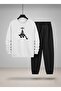 Children's Sweatshirt - Tracksuit Set Crew Neck Missed Ink B Printed 3 Thread Raised Lettering