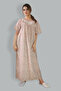 Printed Cotton Pink Nighty - Lace Neck