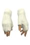 Winter Ecru Soft Textured Fingerless Cut-Out Half-Finger Plush Comfortable Use Gloves Soft Gloves - 2