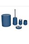 Diamond 5 Piece Navy Blue Modern Acrylic Bathroom Set - 2