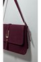 Pinterest Senna Model Women's Soft Suede Large Size Shoulder Bag Burgundy - 7
