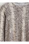 Crew Neck Patterned Blouse - 7