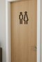 Modern Wc Toilet Washroom Male Female Door Wall Sign Plaque |   3D Printing Black Color Figure - 5