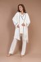 100% Cotton Long Sleeve Dressing Gown Piped Maternity Pajama Set