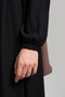 فستان مطوي - أسود - 7
