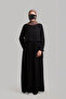 فستان مطوي - أسود - 4