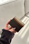 Shiny Faux Leather Card Holder with Bow Detail - 3
