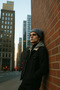 Men's Fur-Lined Winter Hooded Black Denim Coat - 5