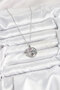 Women's Necklace with Chain Butterfly in Silver Steel Zircon for Elegant Necks