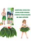 Tropical-inspired hawaiian leaf party skirt - kids' size