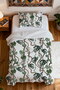 100% Cotton Tropical Ivy Patterned Single Pike Set - 4