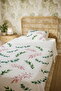 100% Cotton Pink Sage Patterned Single Pique Set - 5