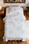 100% Cotton Glitter Snowflakes Patterned Single Pique Set - 4