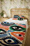 100% Cotton Bohemian Colorful Eyes Patterned Single Pique Set - 5