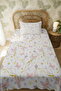 100% Cotton Pastel Butterflies Patterned Single Pique Set - 3
