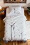 100% Cotton Wind Rose Patterned Single Pique Set - 4