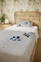 100% Cotton Navy Blue Geometric Watercolor Patterned Single Pike Set - 5