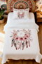 100% Cotton Floral Dreamcatcher Patterned Single Pique Set - 2