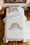 100% Cotton Plain Pastel Rainbow Patterned Single Pique Set - 4