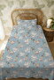 100% Cotton Blue Melody Patterned Single Pique Set - 3