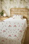 100% Cotton Rose Dream Patterned Single Pique Set - 5