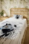 100% Cotton Black and White Eagle Patterned Single Pike Set - 5