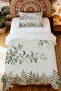 100% Cotton Olive Grove Patterned Single Bedspread Set - 2
