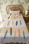 100% Cotton Ethnic Patterned Bird Feathers Patterned Single Pike Set - 3