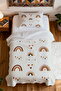 100% Cotton Bohemian Rainbows Patterned Single Pike Set - 4