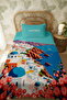 100% Cotton Santorini Coast Patterned Single Pique Set - 3
