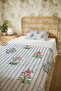 100% Cotton Striped Spring Patterned Single Pique Set - 5