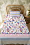100% Cotton Cheerful Garden Pattern Single Bedspread Set - 3