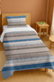 100% Cotton Sandy Stripes Patterned Single Bedspread Set