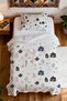 100% Cotton Abstract Flowers Branches Patterned Single Pike Set - 4