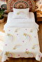 100% Cotton Gold Glitter Shooting Stars Patterned Single Pike Set - 2