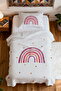 100% Cotton Pink Rainbow Patterned Single Pique Set - 4