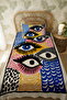 100% Cotton Eyelash Eyes Patterned Single Pique Set - 3