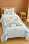 100% Cotton Pastel Rainbow Dream Patterned Single Pique Set