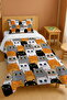 100% Cotton Dark Cats Patterned Single Pique Set