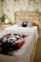 100% Cotton Red King Lion Patterned Single Pike Set - 5