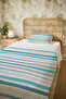 100% Cotton Dotted Sea Breeze Patterned Single Pique Set - 5