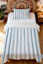 100% Cotton Water Stripes Patterned Single Pique Set - 2