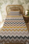 100% Cotton Zigzag Jute Textured Patterned Single Pike Set - 3