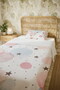 100% Cotton Watercolor Circles and Gray Stars Patterned Single Pike Set - 5