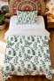 100% Cotton Eucalyptus Patterned Single Pike Set - 2
