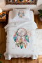 100% Cotton Colorful Dreamcatcher Patterned Single Pique Set - 4