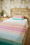 100% Cotton Sunset Pastel Stripes Patterned Single Pique Set - 5