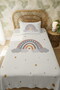 100% Cotton Plain Pastel Rainbow Patterned Single Pique Set - 3