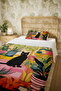 100% Cotton Botanical Cat Patterned Single Pike Set in the Room - 5